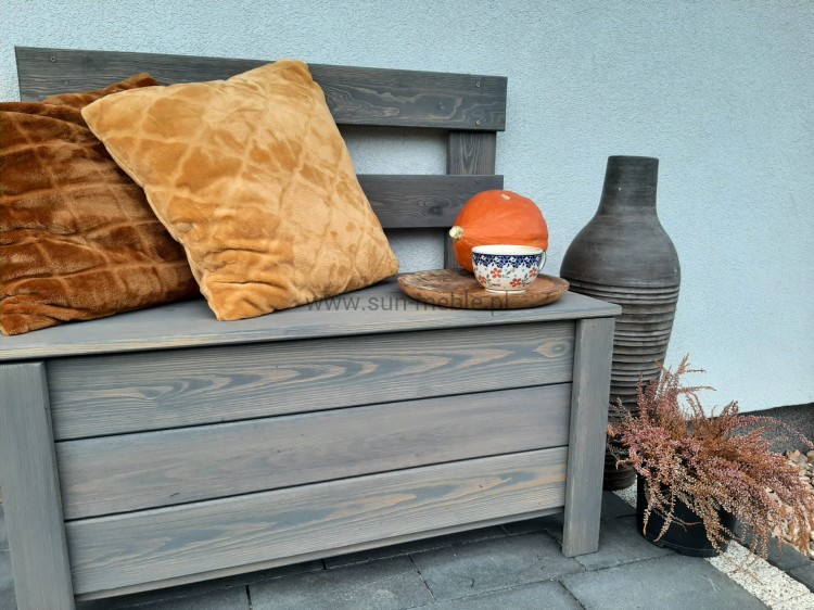 ŁAWKA PRZYKŁADOWA REALIZACJA KOLOR ANTRACYT SZARY